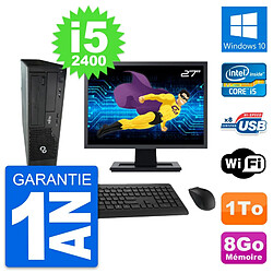 PC Fujitsu E500 DT Ecran 27" Intel i5-2400 RAM 8Go Disque 1To Windows 10 Wifi · Occasion 