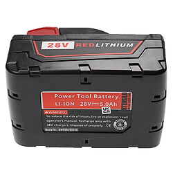 Vhbw EXTENSILO Batterie compatible avec Milwaukee V28 PD, V28 SG, V28 SX, V28 VC outil électrique (5000 mAh, Li-ion, 28 V) 