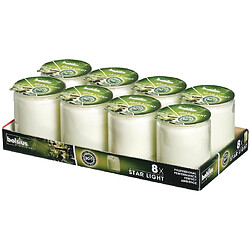 Bolsius Bougie Blanche Pot en Verre - Lot de 8