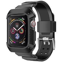 Wewoo Bracelet de galvanoplastie intégré universel pour Apple Watch 5/4 générations 44 mm Noir