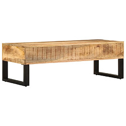 Avis vidaXL Table basse 110x50x38 cm bois de manguier massif