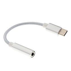 Avis usb-c type c à 3.5 mm prise casque adaptateur écouteur câble audio argent