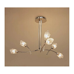 Luminaire Center Suspension Pietra 3 Arm 6 Ampoules G9, laiton antique