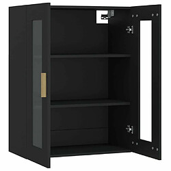 Maison Chic Armoire murale suspendue,Meuble de Rangement pour salon,cuisine Noir 69,5x34x90 cm -MN93697 pas cher