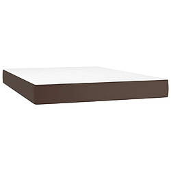 Acheter vidaXL Sommier à lattes de lit avec matelas Marron 140x190 cm