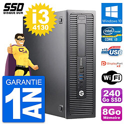 PC HP ProDesk 600 G1 SFF Intel Core i3-4130 RAM 8Go SSD 240Go Windows 10 Wifi · Occasion 