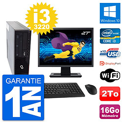 PC Fujitsu E910 DT Ecran 27" Intel i3-3220 RAM 16Go Disque 2To Windows 10 Wifi · Occasion 