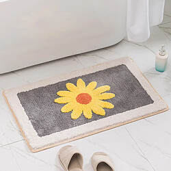 LUUCOZK Tapis de bain antidérapants absorbants à séchage rapide pour salle de bain - Gris jaune-45 x 65CM 