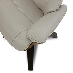 Acheter MY NEW DESIGN NAOS- FAUTEUIL EN CUIR GRIS ET CHENE NATUREL