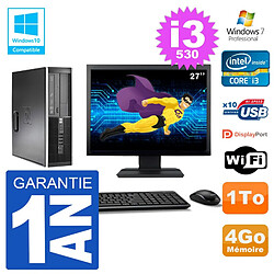 PC HP Compaq 8100 SFF Ecran 27" i3-530 RAM 4Go Disque 1To Graveur DVD Wifi W7 - Occasion