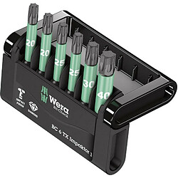 Wera Assortiment d'embouts Mini-Check Impaktor, 6 pièces, PH/PZ/TORX® 