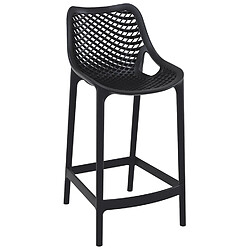 Alterego Tabouret snack mi-hauteur 'BROZER MINI' noir