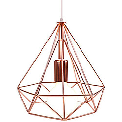 STOEX Vintage Suspension Industrielle Lustre Abat-jour Éclairage Douille E27 Edi STOEX Vintage Suspension Industrielle Lustre Abat-jour Éclairage Douille E27 Edison Plafonnier Métal Ø25cm, Or rose (Sans ampoule)