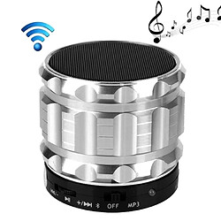 Wewoo Enceinte Bluetooth d'intérieur argent Metal Mobile stéréo haut-parleur portable avec fonction d'appel mains-libres