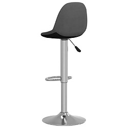 Acheter vidaXL Tabourets de bar lot de 2 gris foncé tissu