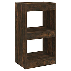 Maison Chic Armoire de livres - Bibliothèque - Séparateur de pièce Chêne fumé 40x30x72 cm -GKD82178