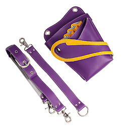 coupe de cheveux pu coupe ciseaux outils de coupe de cheveux étui sac violet