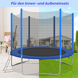 LBF Trampoline pour enfants, 10 ft acier galvanisé ronde trampoline de jardin, , bleu 269x 308 cm