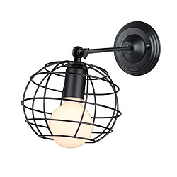 Stoex Applique mural vintage industrielle design forme cage lampe de plafond métal luminaire pour Salon Chambre Salle à manger (sans