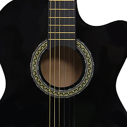 Acheter vidaXL Guitare découpée classique occidentale égaliseur 6 cordes Noir