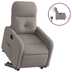 Maison Chic Fauteuil Relax pour salon, Fauteuil inclinable électrique taupe tissu -GKD63947