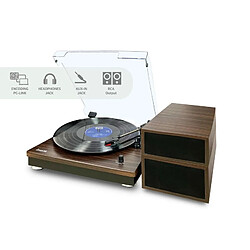 Avis Lauson CL617 Platine Vinyle 10W Bluetooth Stéréo Vinyle Marron Foncé