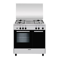 Glem AR854GI Four et Cuisinière à Gaz Minuterie 49L 1385W Acier Allié Noir