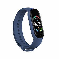 Riffi Bracelet intelligent MyTime MT6 IP67 avec moniteur de fréquence cardiaque et de pression artérielle / réseaux sociaux / sommeil Bleu