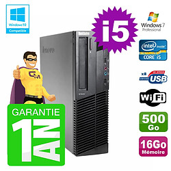 PC Lenovo M91p SFF Intel I5-2400 16Go Disque 500Go Graveur Wifi W7 · Occasion 