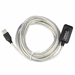 INECK® 5m (mètres) câble de rallonge USB 2.0 avec amplificateur actif / répéteur | extensible