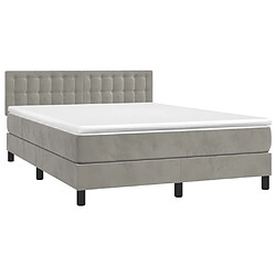 Avis Sommier à lattes LED,Cadre à lattes de lit avec matelas pour Adulte Gris clair 140x200 cm -MN69818