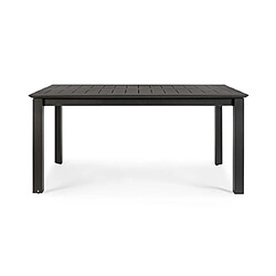 Mes Table de jardin extensible 160/240x100x76 cm en aluminium noir