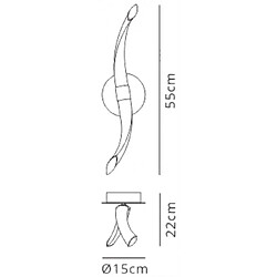 Luminaire Center Applique LED intégré Armonia blanc 52 Cm