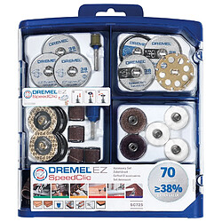 Dremel - Set d'accessoires 70 Accessoires SpeedClic multi-usage (SC725) - 2.615.E72.5JA