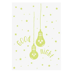 Sticker Kids Phosphorescent """"Ampoule"""" 50x70cm Vert 