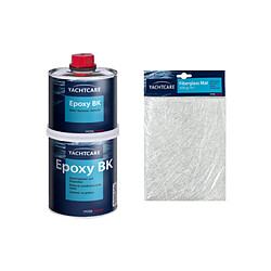 Pack YACHTCARE Résine époxy BK 1 KG - Mat de verre Yachtcare 300g/m2 1m2 