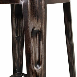 Avis Tabouret Alexandra House Living Marron Noir Cuir Fer 40 x 75 x 40 cm