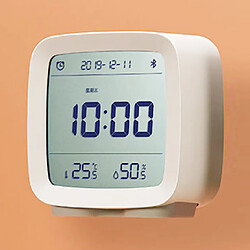 Universal Réveil Bluetooth Thermomètre numérique Surveillance de la température et de l'humidité Horloge lumineuse 3 en 1 Enfant Bébé | Télécommande intelligente (beige 80,3 x 41 x 83 mm)