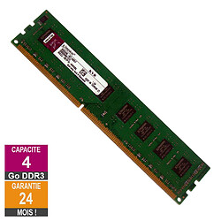 Barrette Mémoire 4Go RAM DDR3 Kingston KVR1333D3N9/4G DIMM PC3-10600U PC3-10600 - 1333MHz