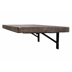 Acheter Mendler Table murale HWC-H48, table pliante murale en bois massif ~ 100x50cm brun miteux