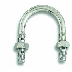 Chapuis VFT5 Lot de 2 Brides fixation tube acier zingue M 8 mm Largeur intérieur 34 mm