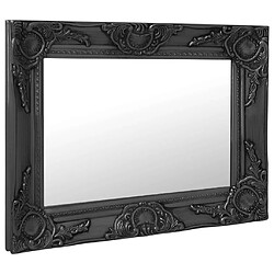 Maison Chic Miroir mural style baroque | Miroir Décoration pour Maison Salle de Bain 50x40 cm noir -GKD12692