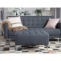 Beliani Ottoman en tissu gris foncé ABERDEEN