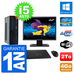 PC Fujitsu E520 DT Ecran 22" Intel i5-4570 RAM 4Go Disque 2To Windows 10 Wifi · Occasion 