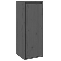 vidaXL Armoire murale Gris 30x30x80 cm Bois de pin massif