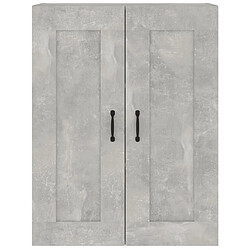 Maison Chic Armoire murale suspendue,Meuble de Rangement pour salon,cuisine Gris béton 69,5x32,5x90 cm -MN78147 pas cher