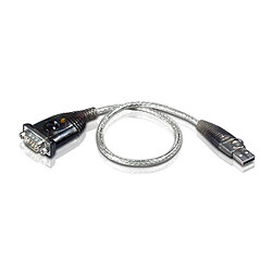 Aten UC232A1-AT adaptateur et connecteur de câbles USB RS-232 Noir, Métallique