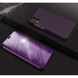 Etui en PU  surface miroir violet foncé fenêtre d'affichage pour Huawei P20 