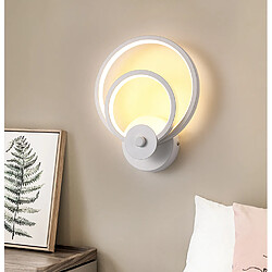 Stoex Applique Murale D'Intérieur À Led Lampe Murale Ronde Moderne Blanc Pour Chambre Salon Couloir Café Blanc Chaud