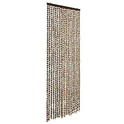 vidaXL Rideau anti-mouches beige et marron 56x200 cm chenille